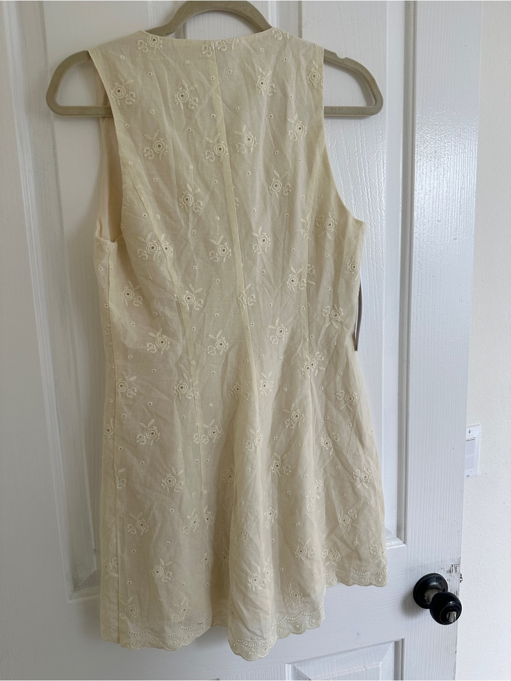 Princess Polly Cream Eyelet Mini Dress - Picture 3 of 4